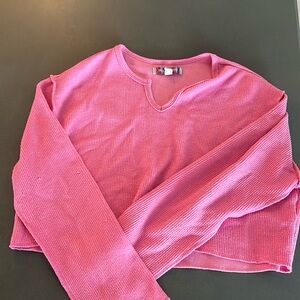 Cropped pink Urban Outfitters long sleeve shirt